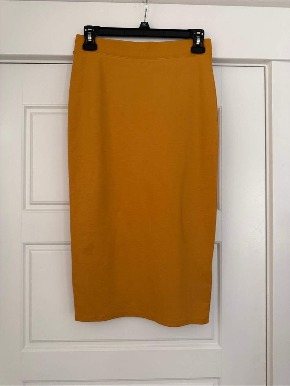 iris Mustard Yellow Pencil Skirt - Sleek High Waist